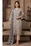 3pc-UnStitch Luxury Lawn Suit EL02
