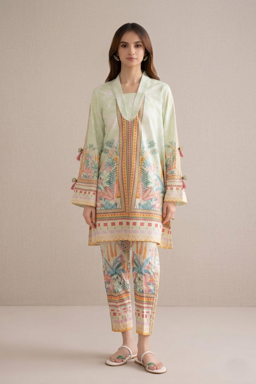UnStitch 2pc-Printed Lawn Suit D329