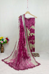 3pc-UnStitch Luxury Lawn Suit EL10