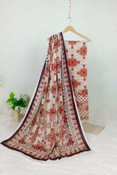 3pc-UnStitch Luxury Lawn Suit EL09