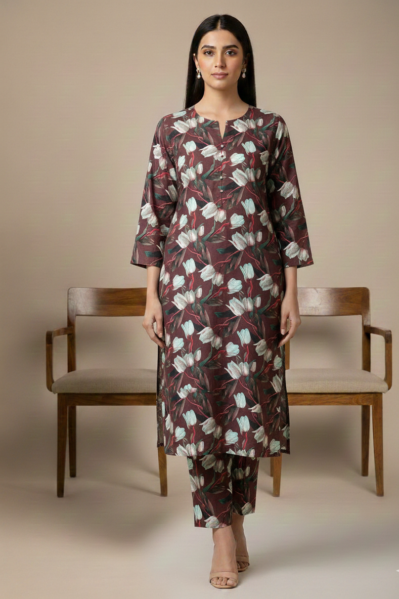 UnStitch 2pc-Printed Lawn Suit 2PLI18