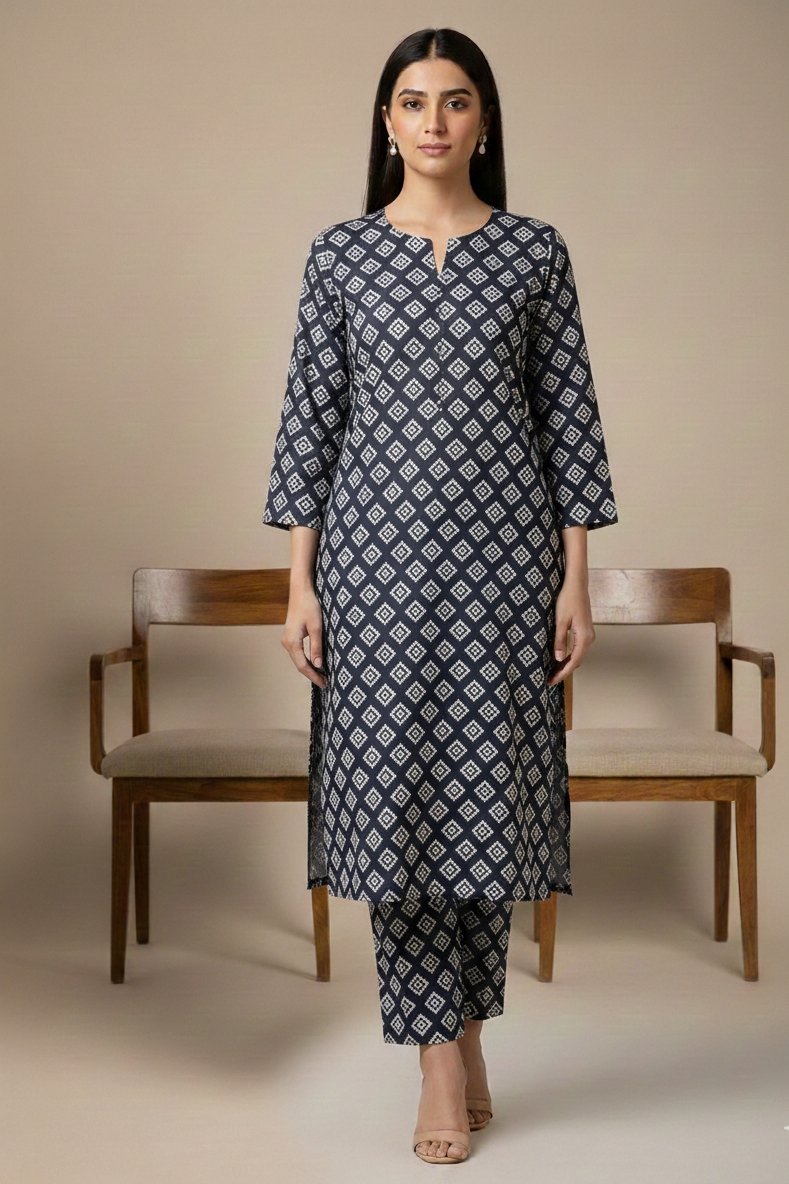 UnStitch 2pc-Printed Lawn Suit 2PLI19