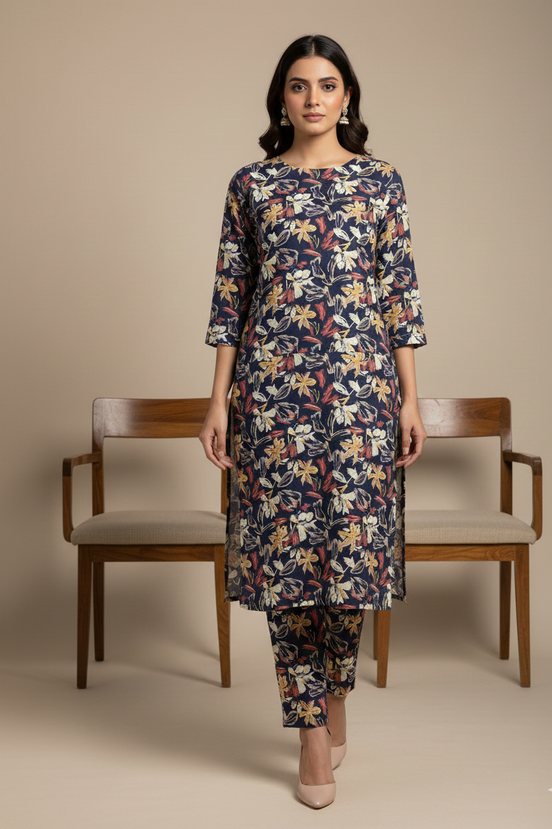 UnStitch 2pc-Printed Lawn Suit 2PLI22