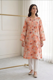 2PC-Unstitch Printed Embroidered Chikankari Lawn Suit 2PEC12