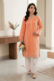 2PC-Unstitch Printed Embroidered Chikankari Lawn Suit 2PEC09