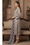 3pc-UnStitch Luxury Lawn Suit EL02