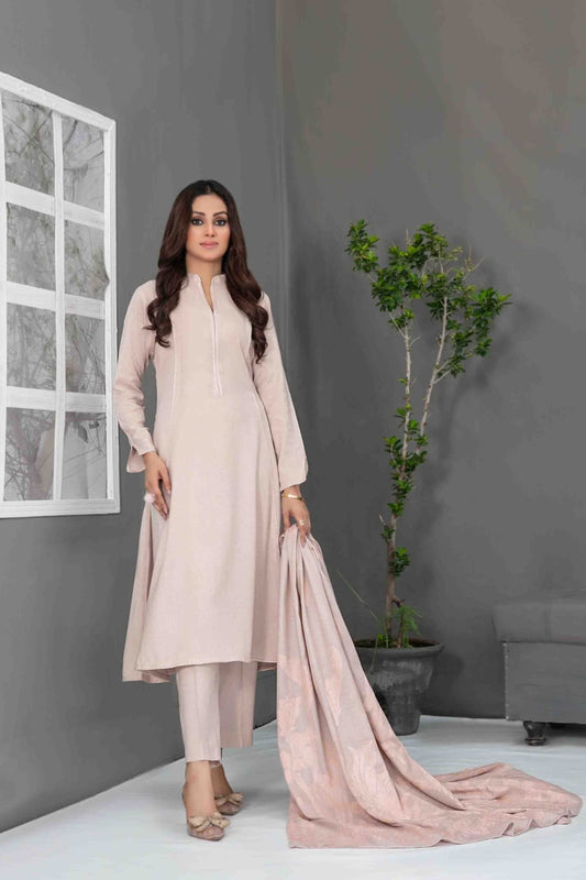 3pc Marina Peach Leather Suit D3855