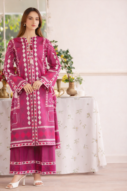 UnStitch 2pc-Printed Lawn Suit D334