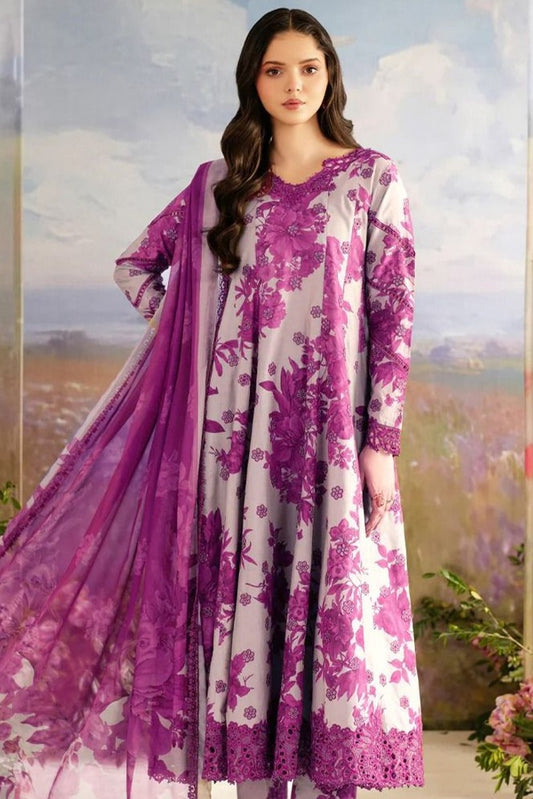 3pc-UnStitch Luxury Lawn Suit EL10