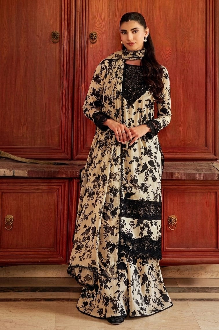 3pc-UnStitch Luxury Lawn Suit EL14