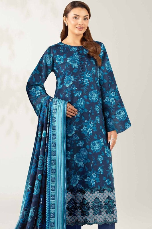 3pc-UnStitch Luxury Lawn Suit EL03