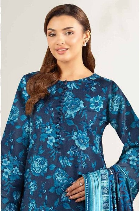 3pc-UnStitch Luxury Lawn Suit EL03