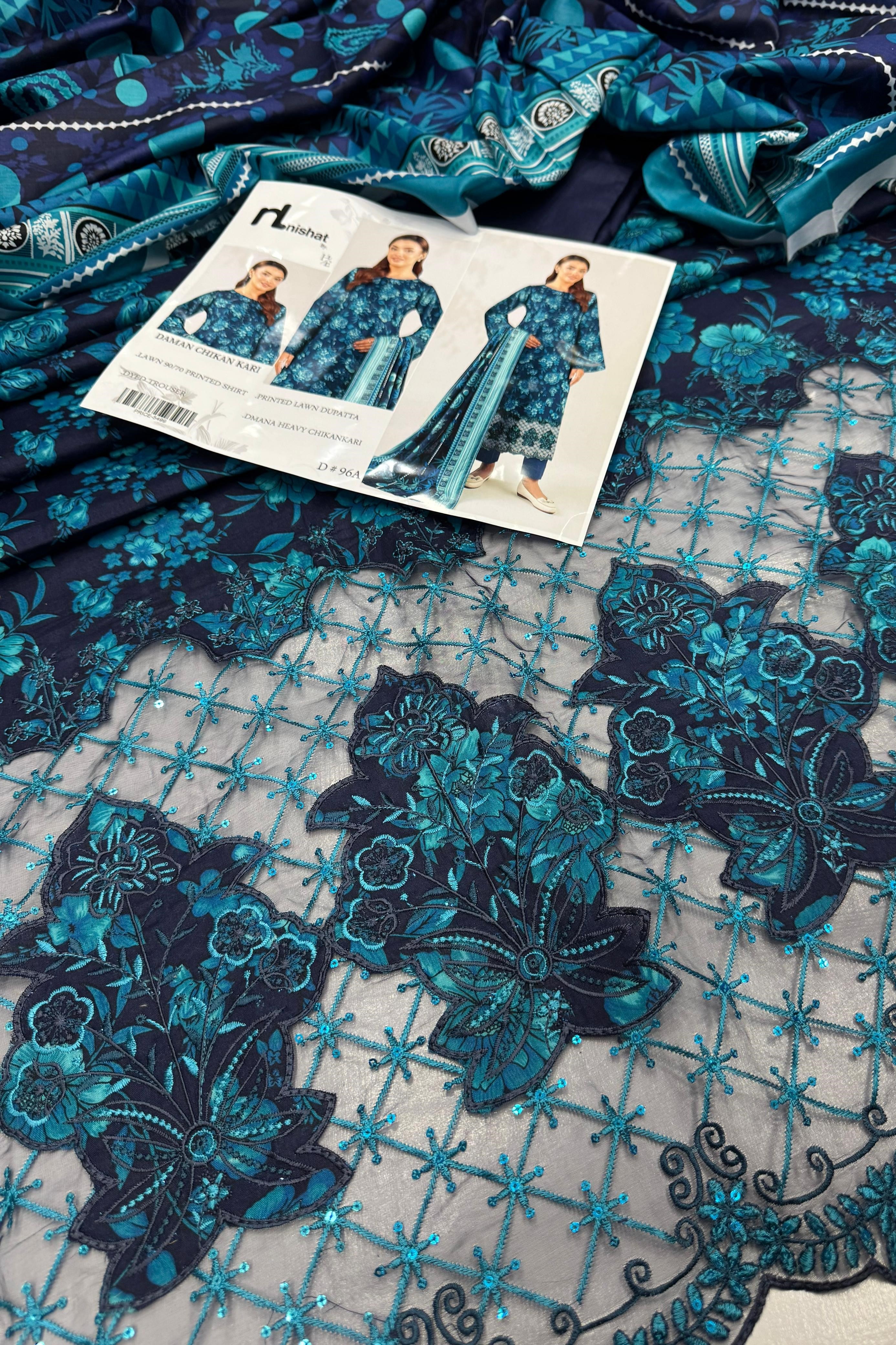 3pc-UnStitch Luxury Lawn Suit EL03