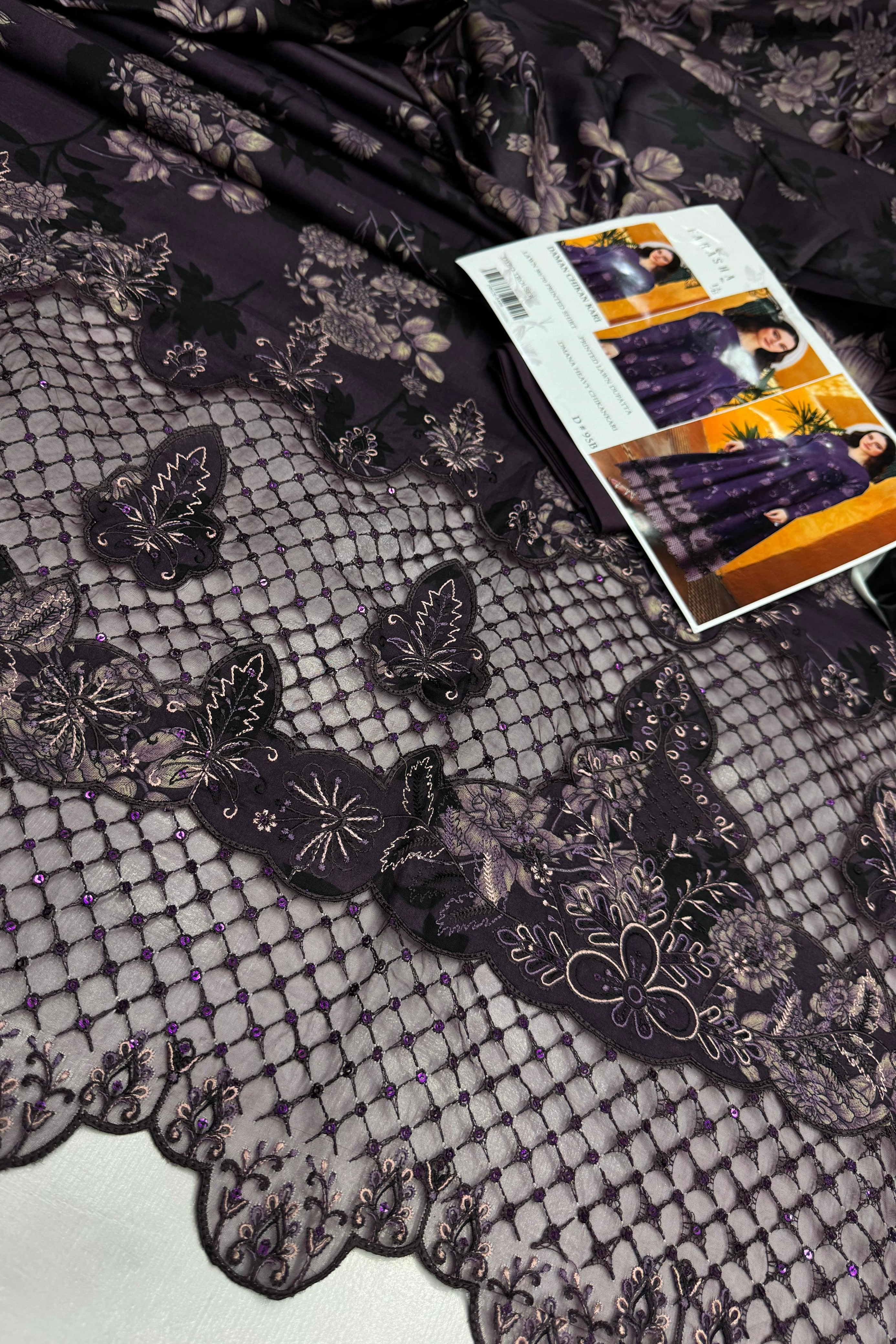 3pc-UnStitch Luxury Lawn Suit EL06