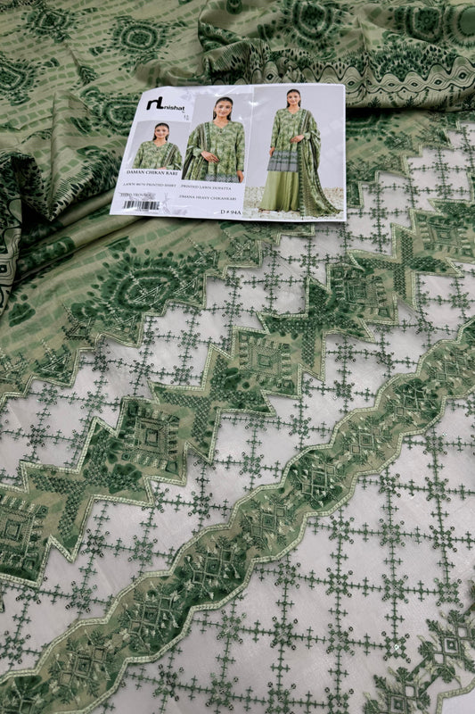 3pc-UnStitch Luxury Lawn Suit EL07