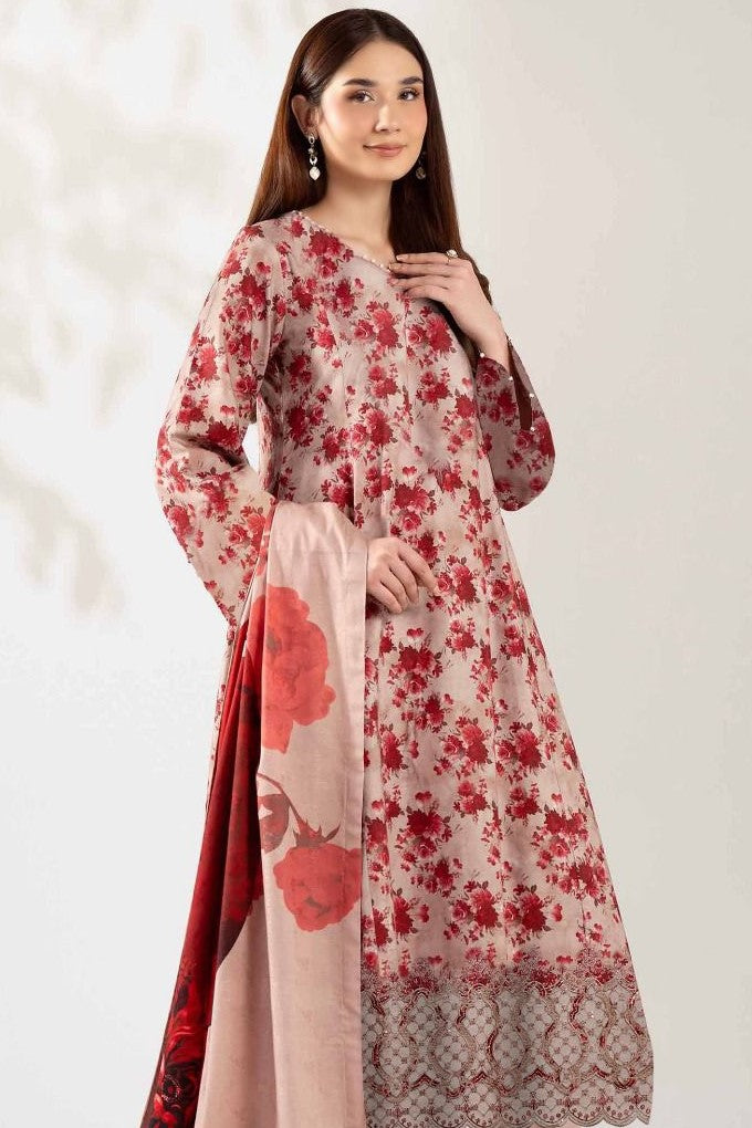 3pc-UnStitch Luxury Lawn Suit EL08