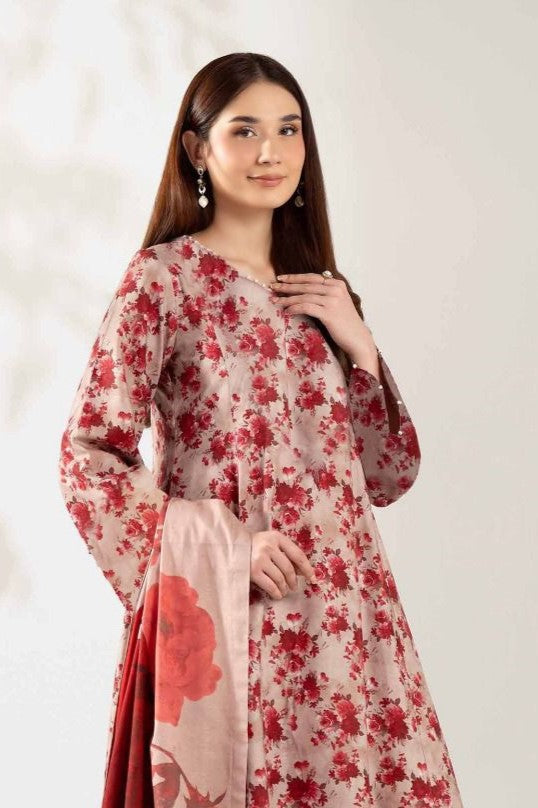 3pc-UnStitch Luxury Lawn Suit EL08