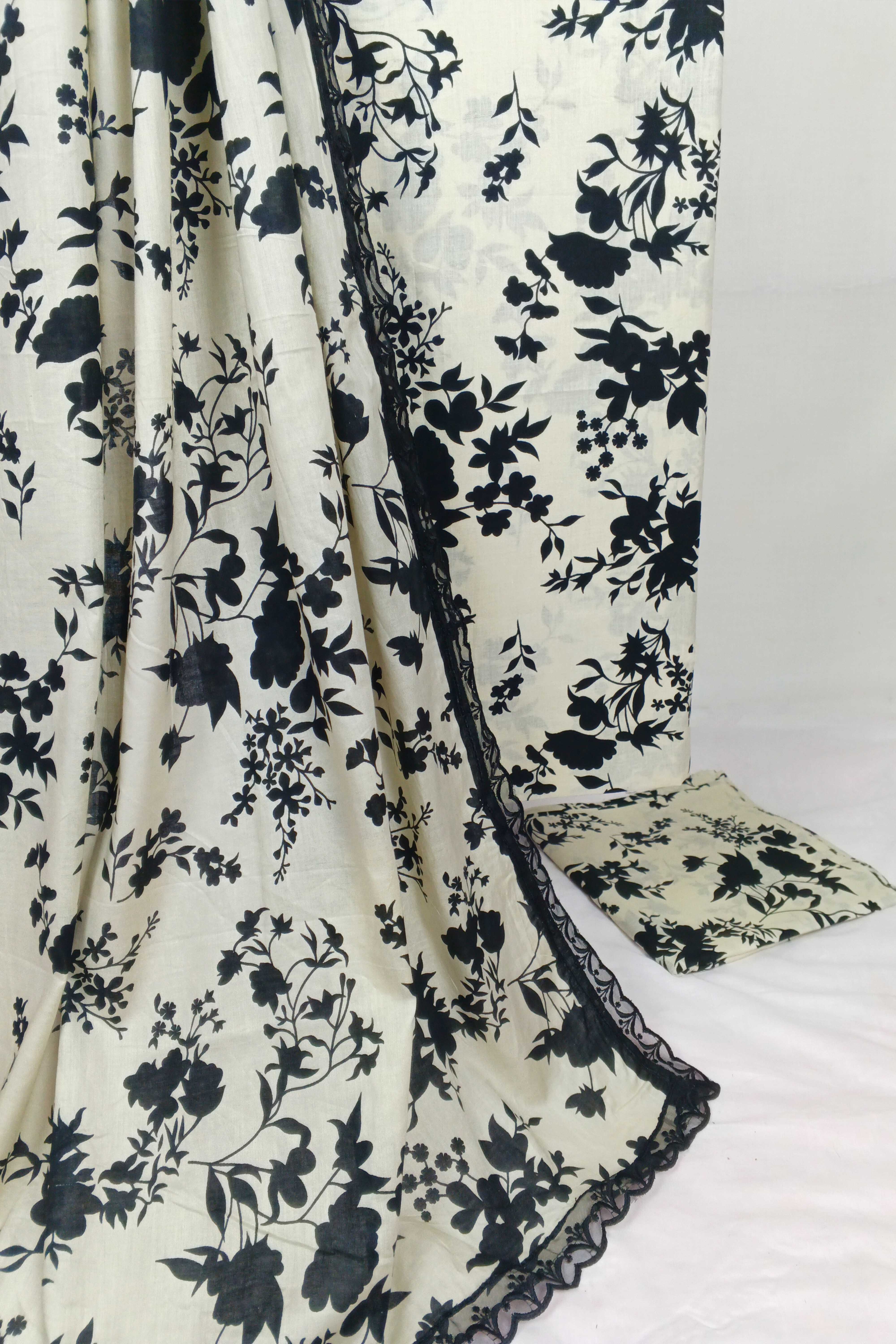 3pc-UnStitch Luxury Lawn Suit EL14