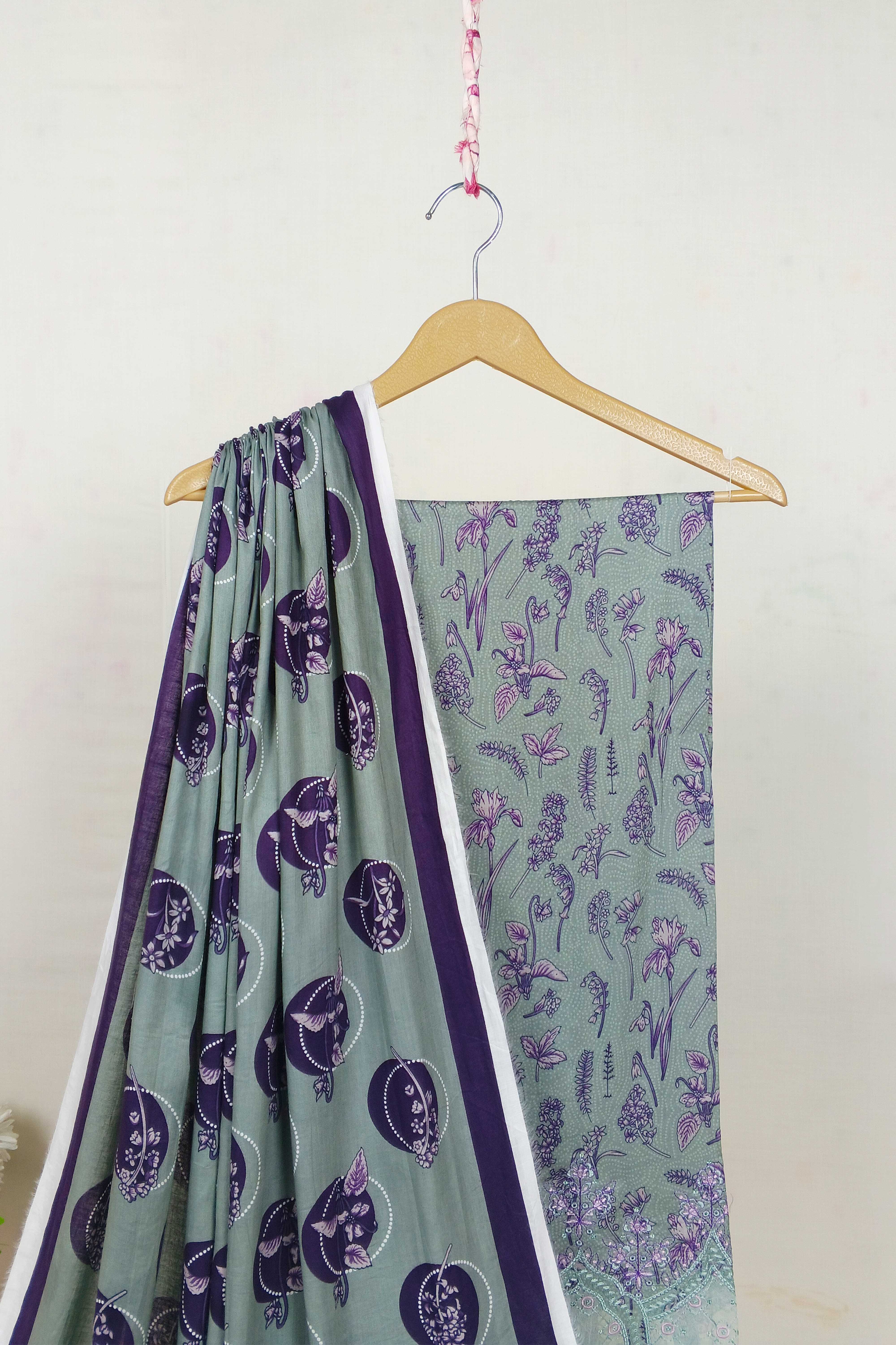 3pc-UnStitch Luxury Lawn Suit EL01