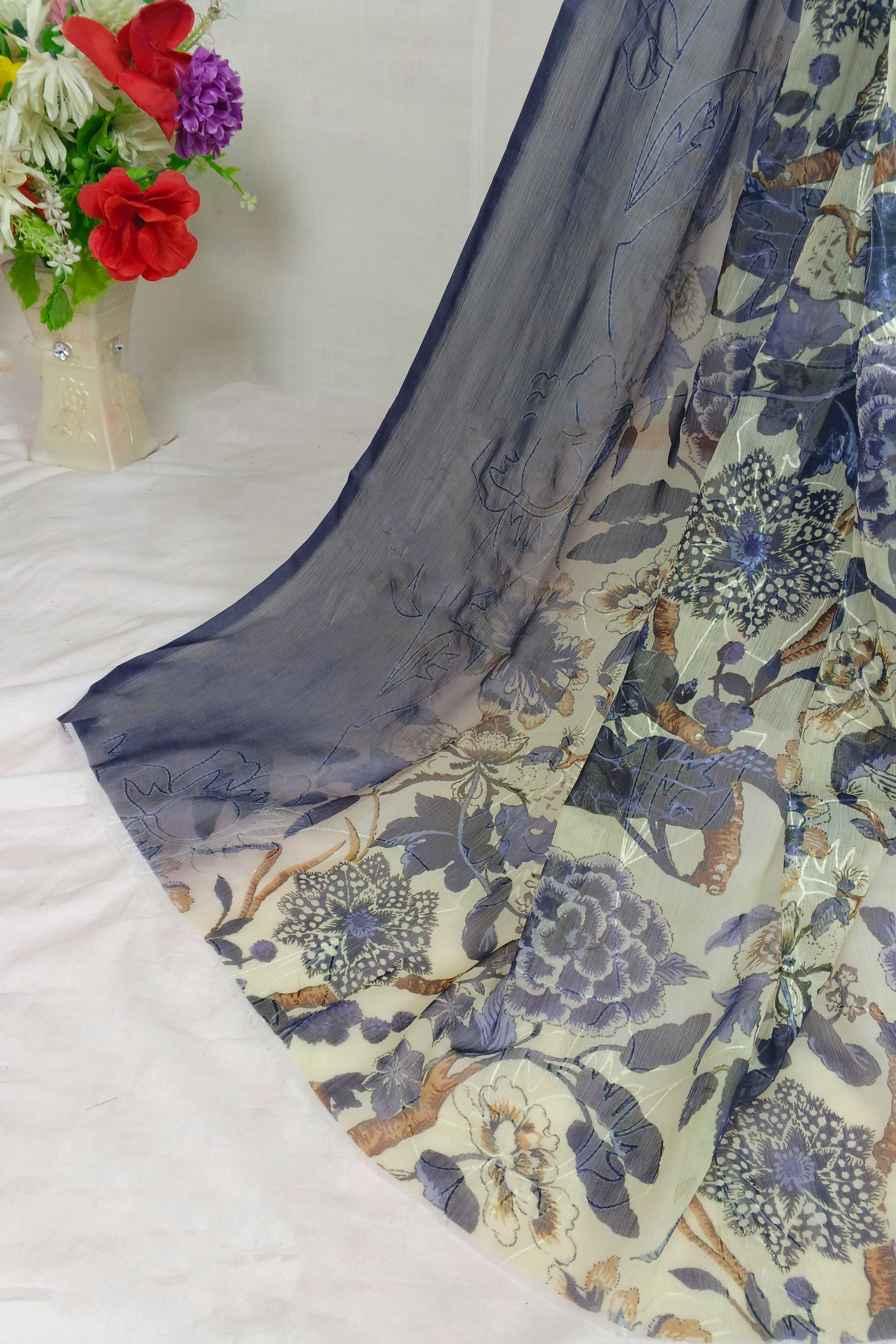 3PC-Unstitch Embroidered Lawn Suit EBS02
