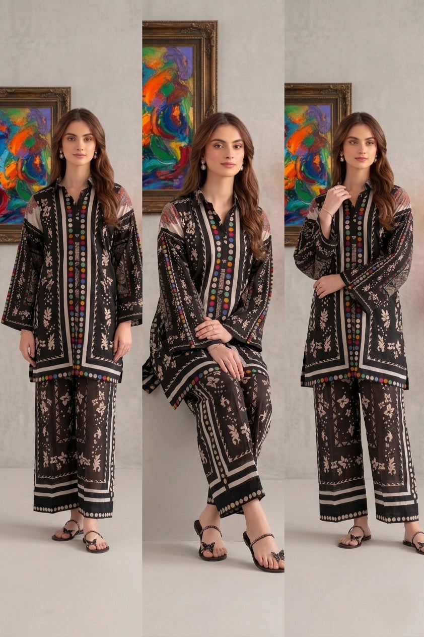 UnStitch 2pc-Printed Lawn Suit D331
