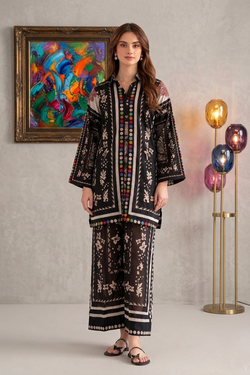 UnStitch 2pc-Printed Lawn Suit D331