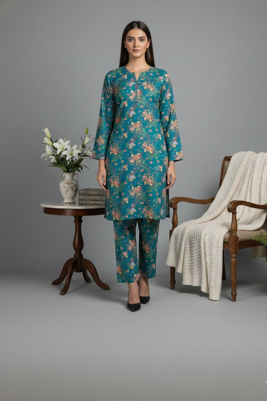UnStitch 2pc-Printed Khaddar Suit KD2P01
