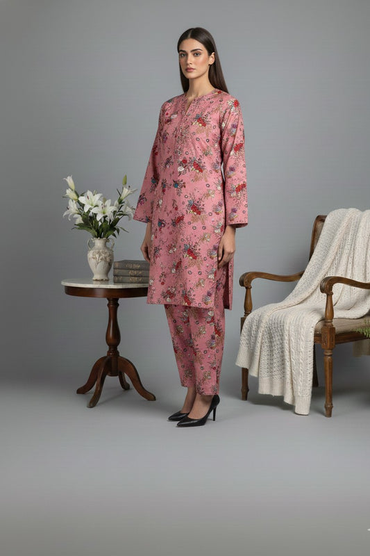 UnStitch 2pc-Printed Khaddar Suit KD2P02