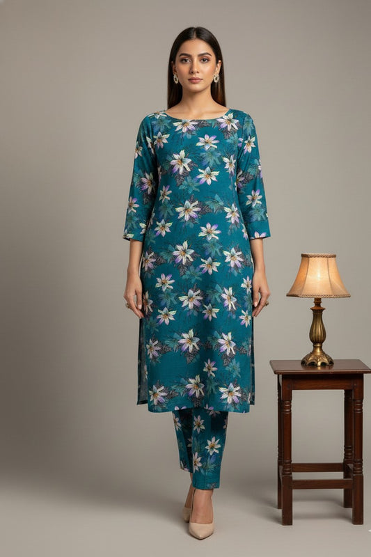 UnStitch 2pc-Printed Khaddar Suit KD2P04