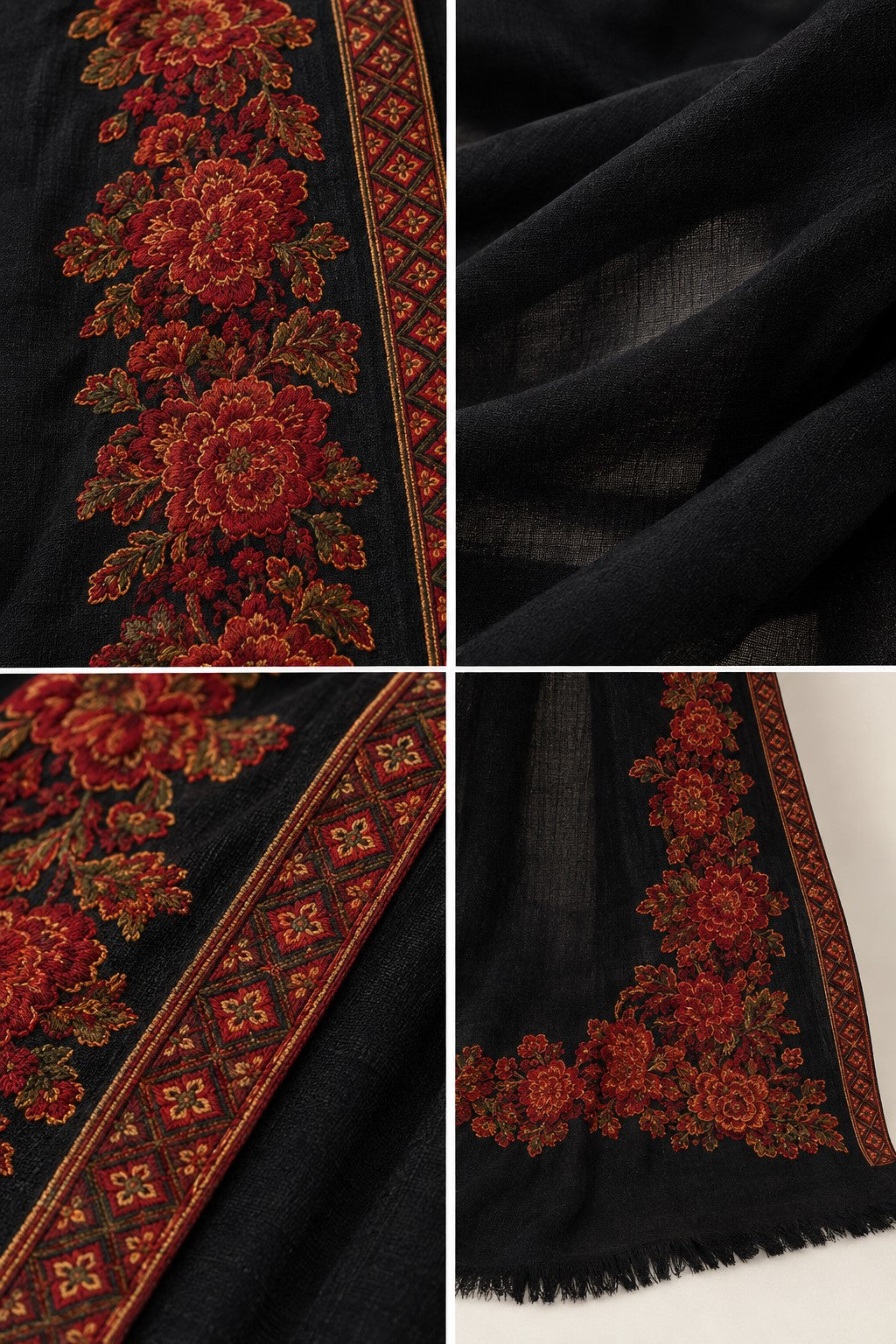Kani Border Pashmina Shawl KPS02