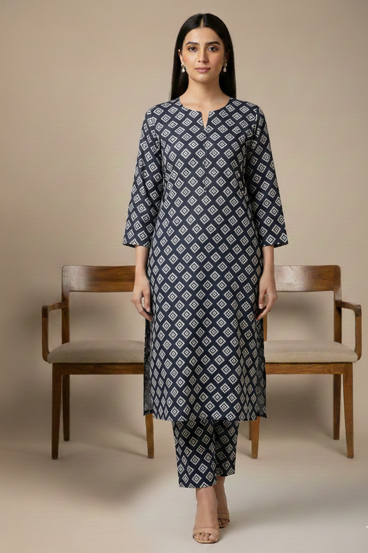 UnStitch 2pc-Printed Lawn Suit 2PLI19