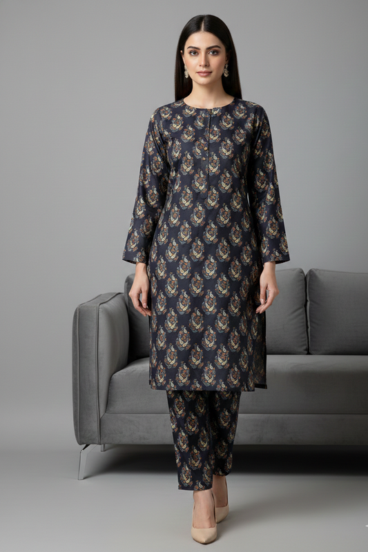 UnStitch 2pc-Printed Lawn Suit 2PLI25