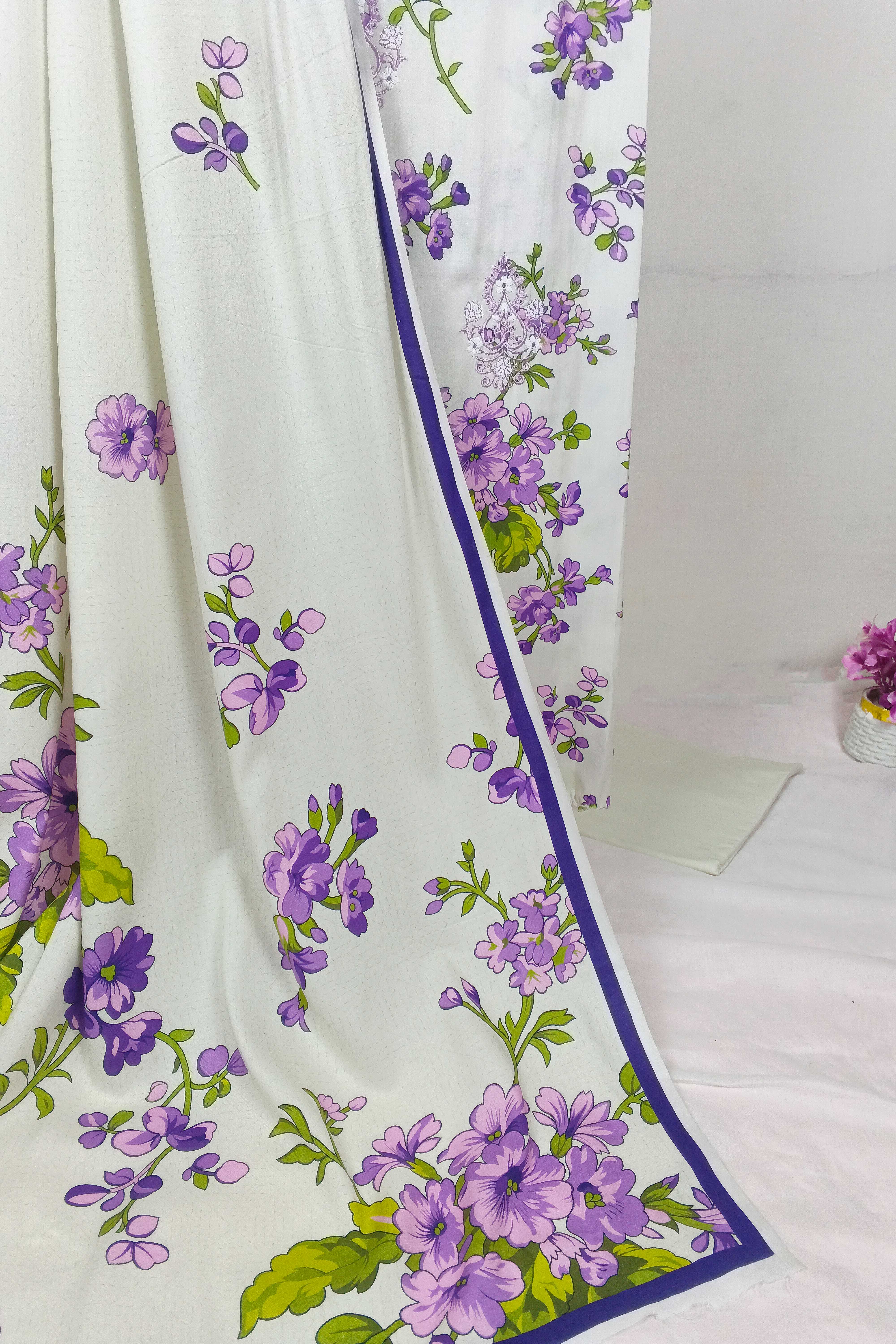 3PC-Embroidered Linen Suit RG46