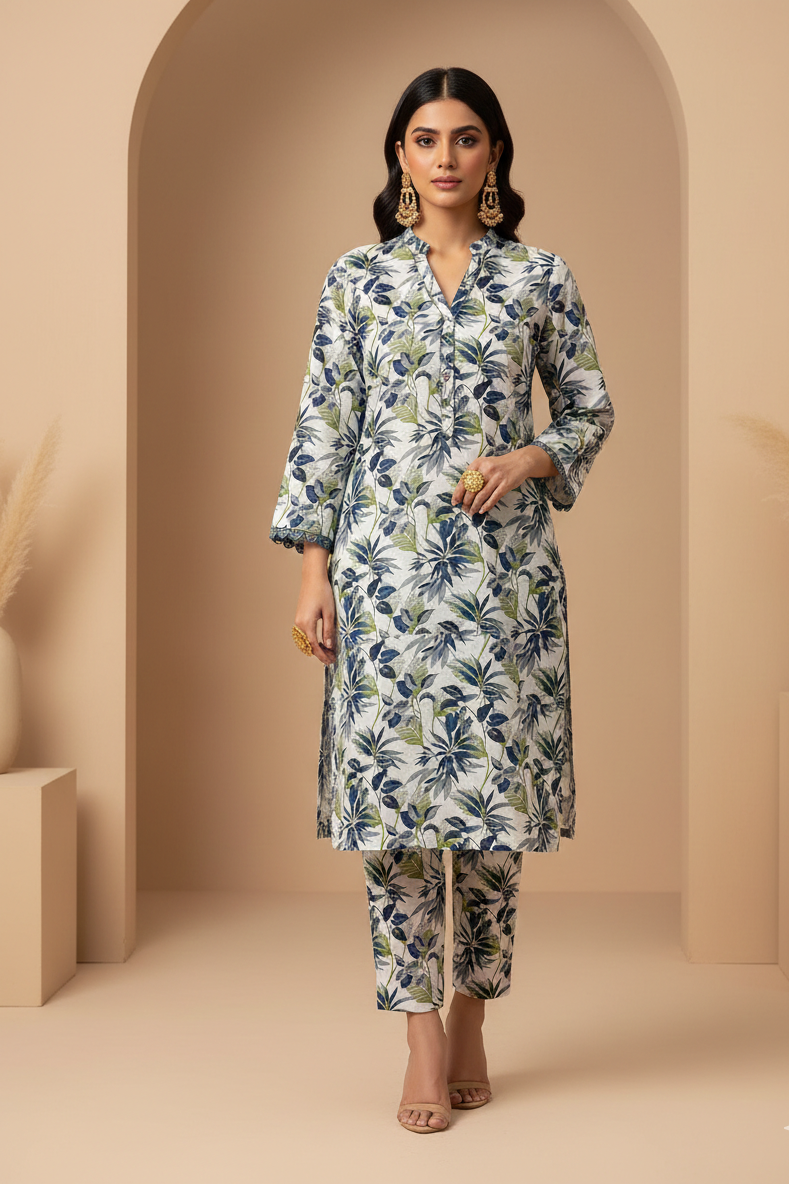 UnStitch 2pc-Printed Lawn Suit 2PLI05