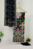 3PC-Embroidered Linen Suit WR24