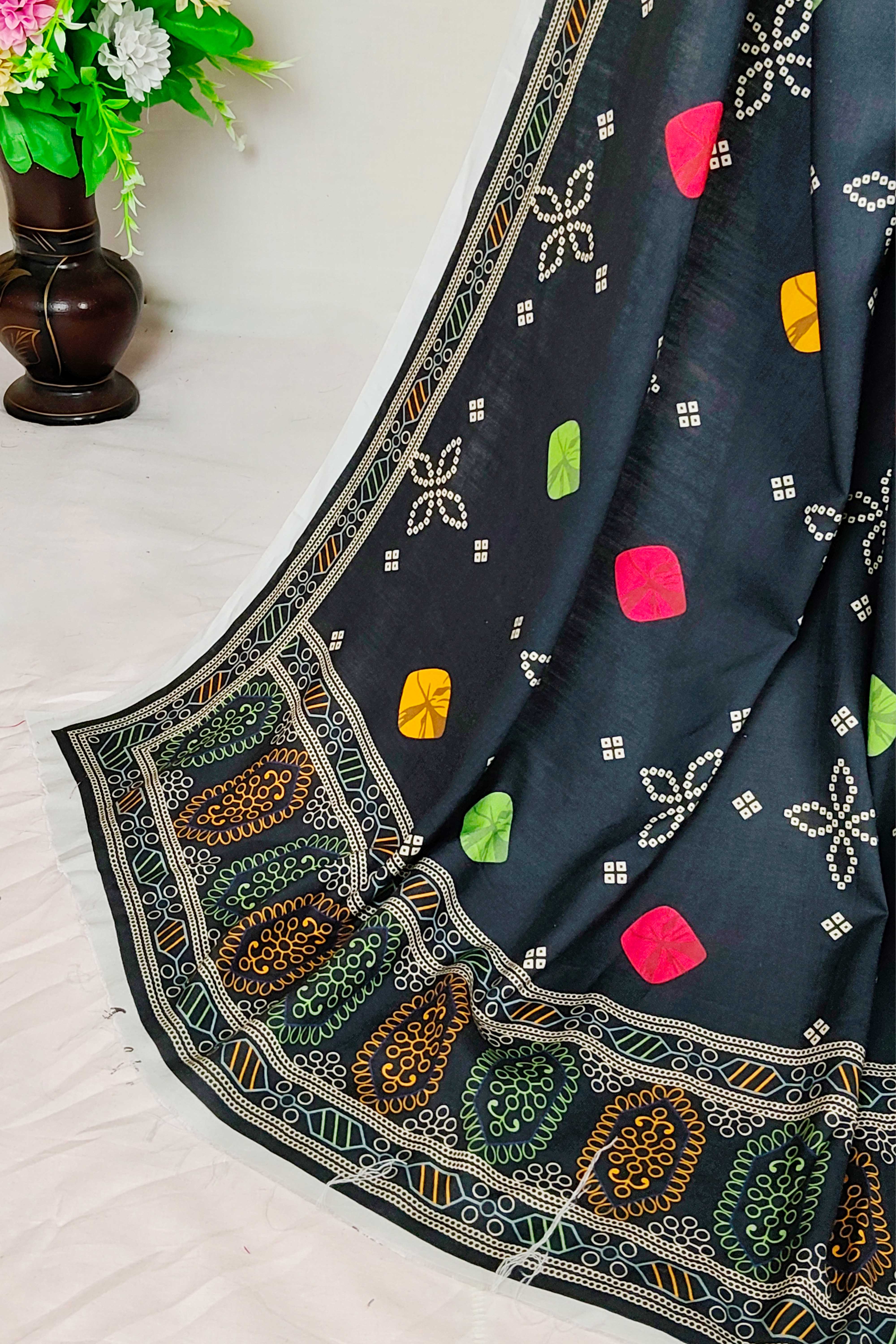 3PC-Embroidered Linen Suit WR24